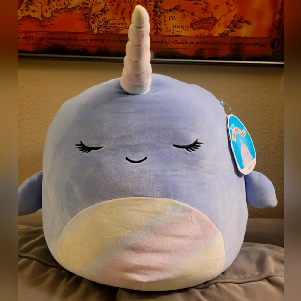 NWT 16" Squishmallow Naomi the Narwhal